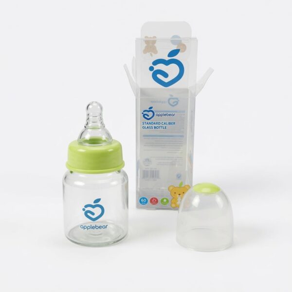 Applebear Glass Feeding Bottle 60ml – Green