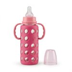 Minitree Glass Feeding Bottle 240ml – Red