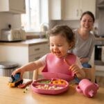 BPA Free Baby Silicone Feeding Set 8pcs – Pink - Image 3