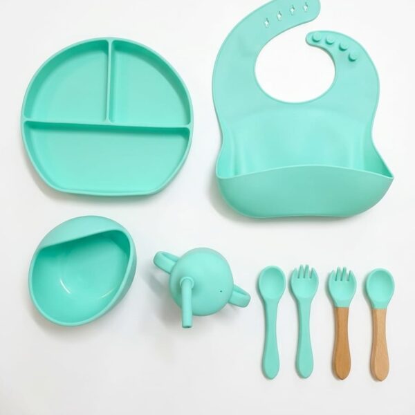 BPA Free Baby Silicone Feeding Set 8pcs – Paste