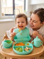BPA Free Baby Silicone Feeding Set 8pcs – Paste - Image 2