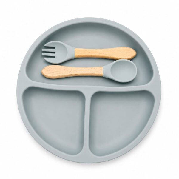 Food Grade Silicone Dining Plate - Blue