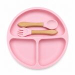Food Grade Silicone Dining Plate - Pink