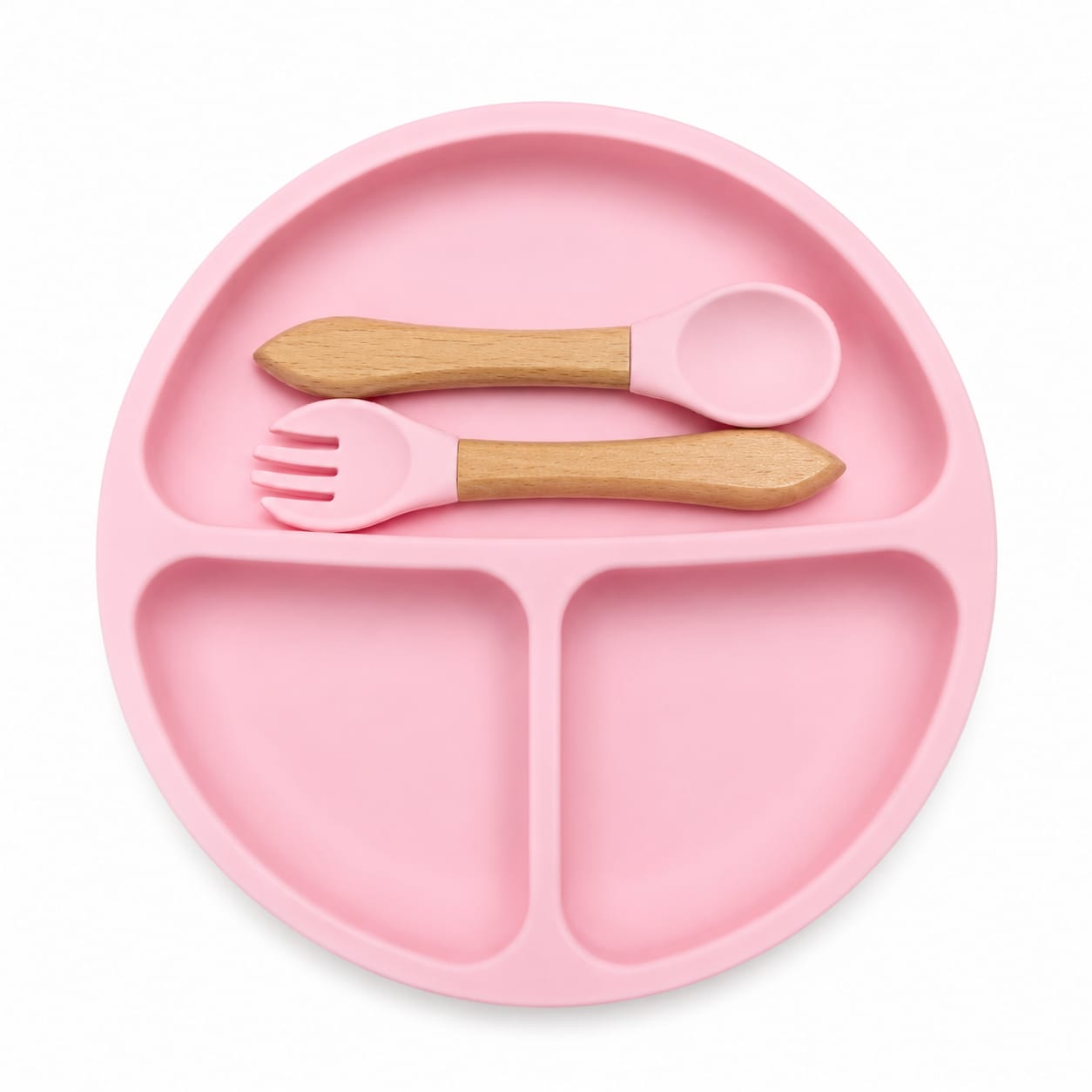 WhatsApp Image 2026-07-07 at 9.00.47 AM Food Grade Silicone Dining Plate - Pink - Image 1