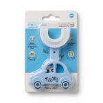 Taxi U-Shaped Soft Silicone Baby Toothbrush – Blue - Image 3