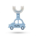 Taxi U-Shaped Soft Silicone Baby Toothbrush – Blue