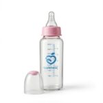 Applebear Glass Feeding Bottle 200ml - Pink - Image 2
