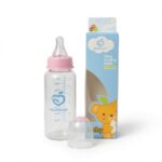 Applebear Glass Feeding Bottle 200ml - Pink