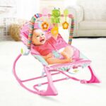 Tiibaby Musical Rocking Chair With Toy Bar & Vibration - Pink - Image 4