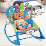 Tiibaby Musical Rocking Chair With Toy Bar & Vibration - Blue