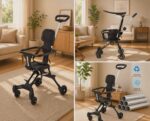 Multi-Function Lightweight Magic Stroller with Hood - Easy Foldable Travel-Friendly (China) - Black - Image 9