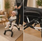 Multi-Function Lightweight Magic Stroller with Hood - Easy Foldable Travel-Friendly (China) - Black - Image 10