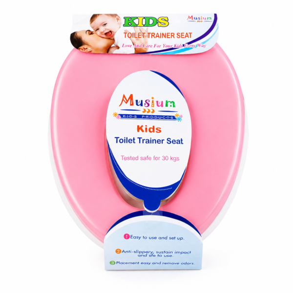 Kids Toilet Trainer Plastic Commode Seat - Pink