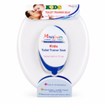 Kids Toilet Trainer Plastic Commode Seat - White