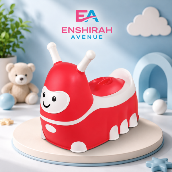 Snail Design Baby Dost Potty - Red