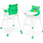 Baobaohao Foldable Adjustable Height Baby Dining Chair - Green - Image 2