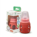 Minitree Glass Feeding Bottle 60ml – Red