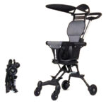 Multi-Function Lightweight Magic Stroller with Hood - Easy Foldable Travel-Friendly (China) - Black - Image 5