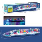 Transparent Gear Train Toy with Rotating Gears, Music & LED Lights - Image 9