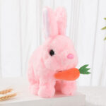 Cute Interactive Walking Rabbit Toy - Pink - Image 2