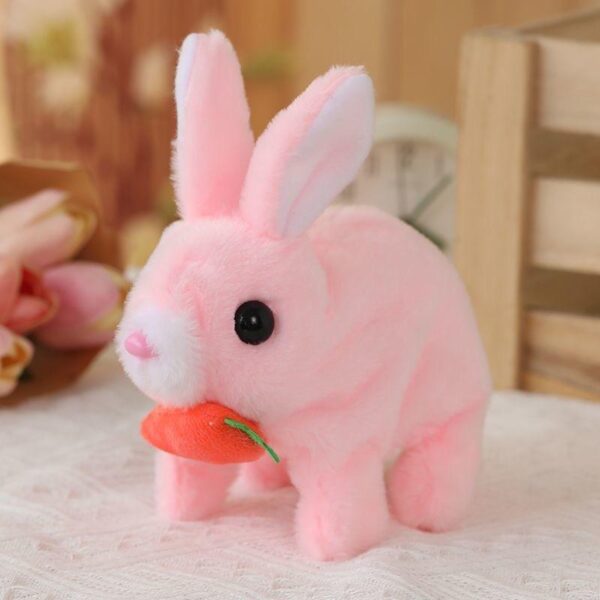 Cute Interactive Walking Rabbit Toy - Pink