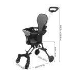 Multi-Function Lightweight Magic Stroller with Hood - Easy Foldable Travel-Friendly (China) - Black - Image 11