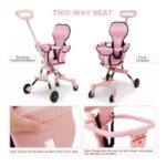 Multi-Function Lightweight Magic Stroller with Hood - Easy Foldable Travel-Friendly (China) - Pink - Image 3