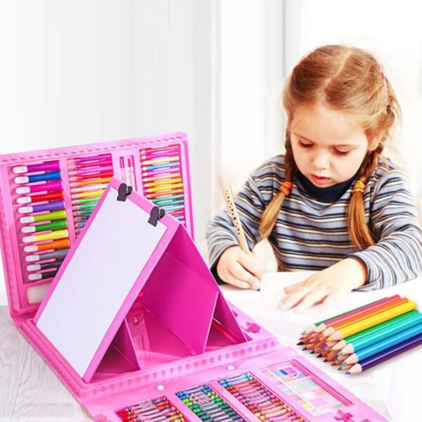 Painting Drawing Supper Mega Art Set 208 Pcs - Pink