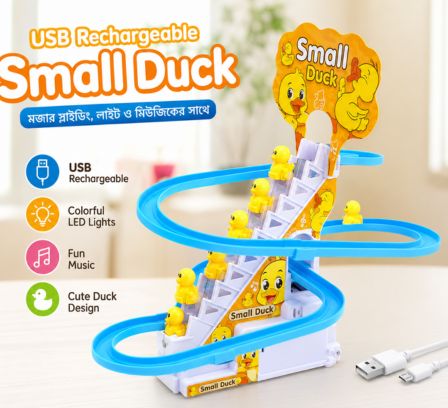 Untitled design (26) USB Rechargeable Small Duck Climbing Stairs Toy - Image 1