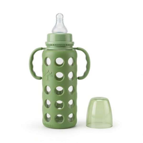 Minitree Glass Feeding Bottle 240ml – Green