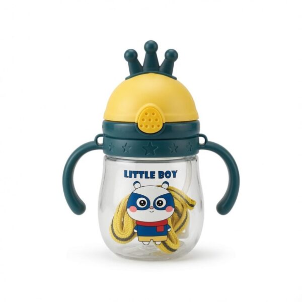 Premium King Baby Straw Water Bottle With Dual Handles 300ml