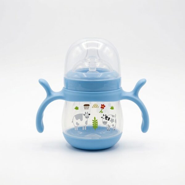 Baby Fedder & Mum Pot With Handle 180ml – Blue