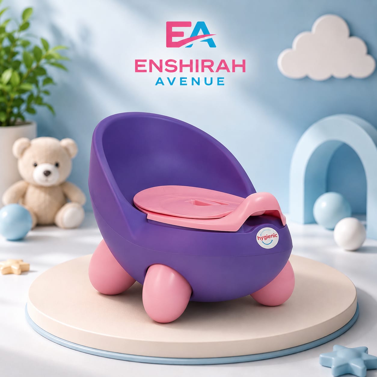 WhatsApp Image 2026-08-23 at 7.31.40 PM Tortoise Shape Baby Potty Pot - Purple - Image 1