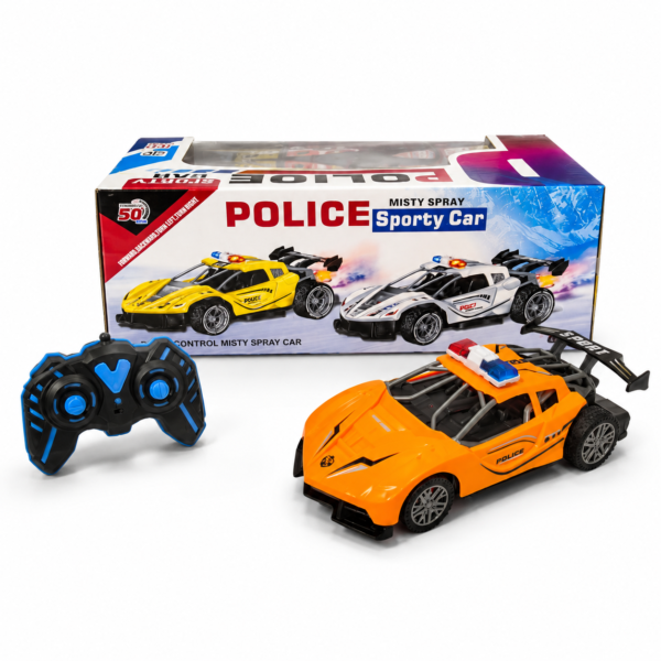 Remote Control Police Mist Spray Sports Car - Orange