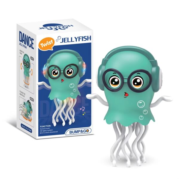 Dancing Musical Jellyfish Toy With Music & LED Lights - Green