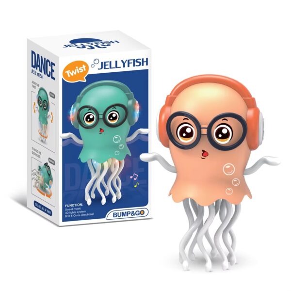 Dancing Musical Jellyfish Toy With Music & LED Lights - Orange