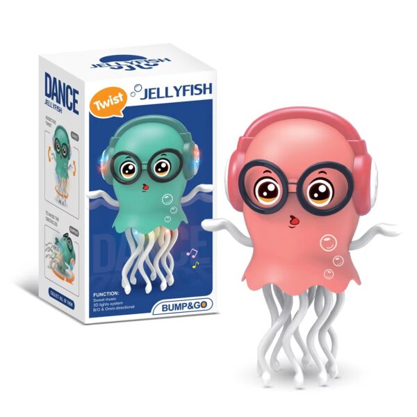 Dancing Musical Jellyfish Toy With Music & LED Lights - Rose Red