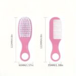 Baby Hair Comb and Brush Set - Pink - Image 5
