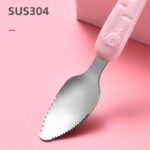2 in 1 Double Head Fruit Spoon - Pink - Image 6