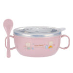 Stainless Steel Heat Insulation Bowl 300ml - Pink - Image 3