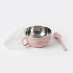 Stainless Steel Heat Insulation Bowl 300ml - Pink