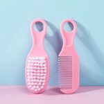 Baby Hair Comb and Brush Set - Pink - Image 2