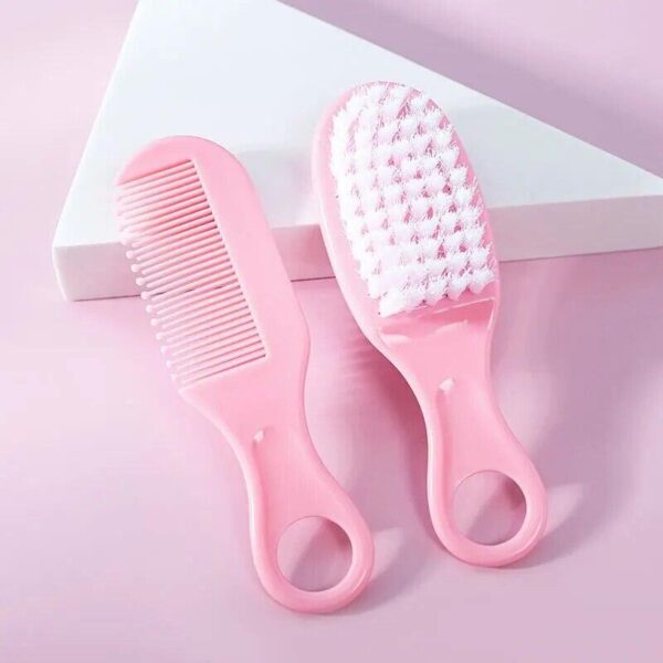 Baby Hair Comb and Brush Set - Pink