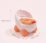 Tortoise Shape Baby Potty Pot - Light Pink - Image 3