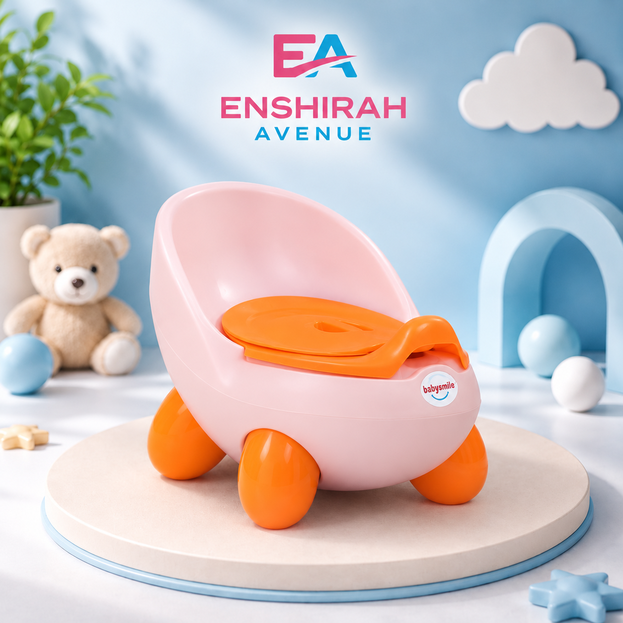 ChatGPT Image Oct 9, 2026, 06_19_26 PM Tortoise Shape Baby Potty Pot - Light Pink - Image 1
