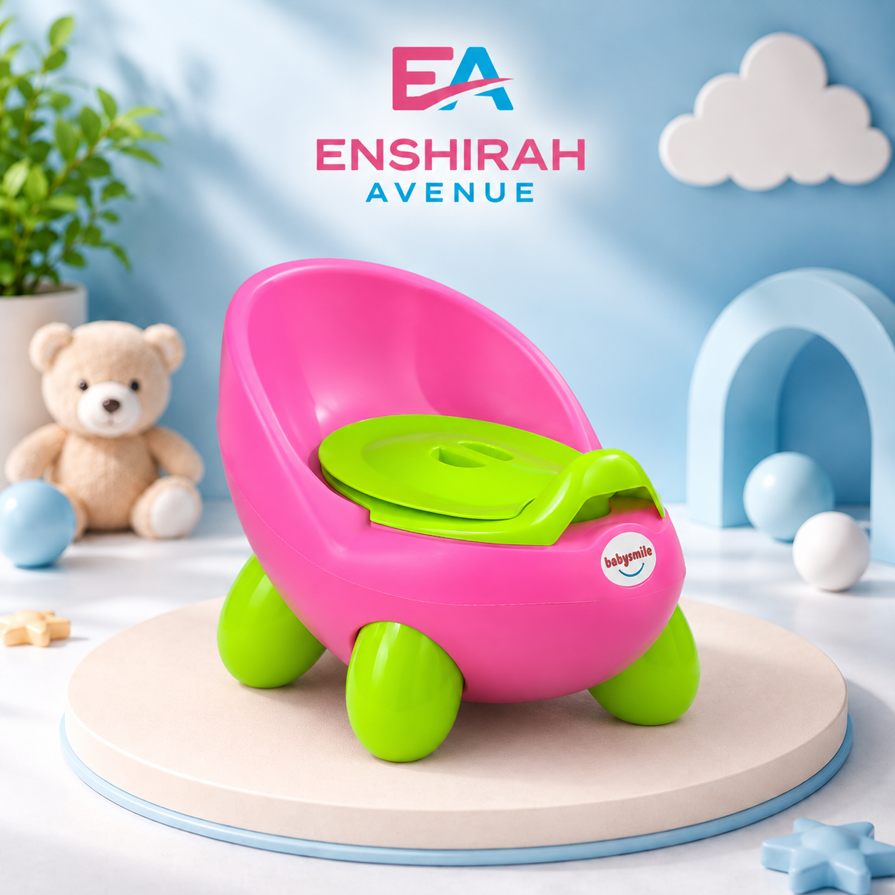 ChatGPT Image Oct 9, 2026, 06_20_56 PM Tortoise Shape Baby Potty Pot - Pink - Image 1
